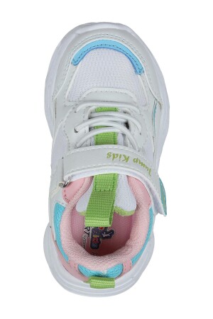 28122 Cırtlı Beyaz - Pembe Kız Bebe Spor Ayakkabı - 3