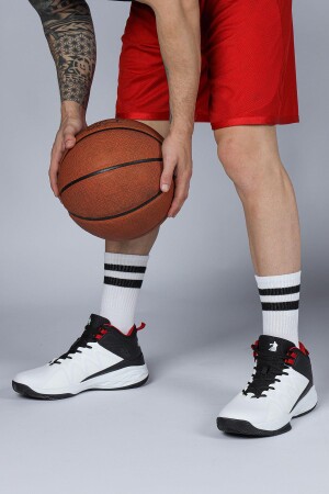 28652 Beyaz Genç Erkek Basketbol Spor Ayakkabısı - 5