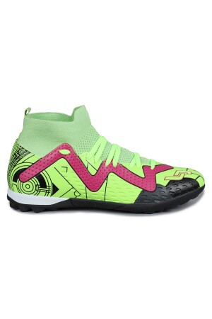 29683 Yeşil Çoraplı Halı Saha Genç Krampon Futbol Ayakkabısı - Jump
