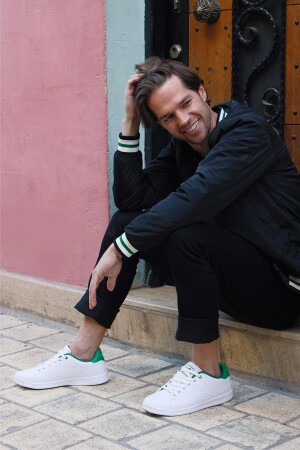 15307 Beyaz - Yeşil Erkek Sneaker Günlük Spor Ayakkabı - 3