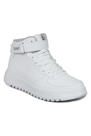 17308 Yüksek Bilekli Beyaz Kadın Sneaker Günlük Spor Ayakkabı - Jump (1)