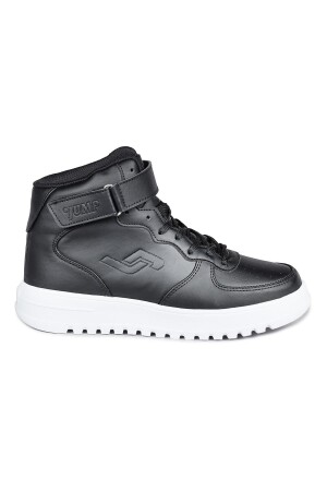 17308 Yüksek Bilekli Siyah - Beyaz Kadın Sneaker Günlük Spor Ayakkabı - Jump