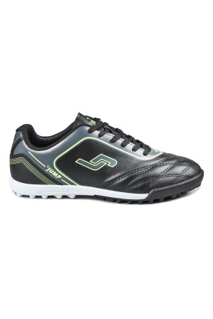 26753 Siyah - Neon Yeşil Halı Saha Krampon Futbol Ayakkabısı - 1
