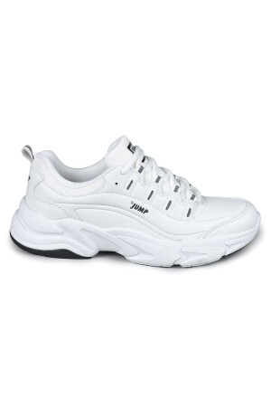 26776 Beyaz - Siyah Kadın Sneaker Spor Ayakkabı 