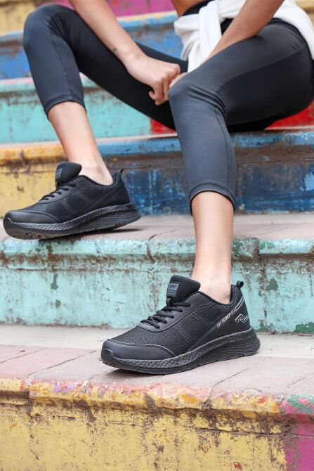 27366 Siyah Kadın Sneaker Günlük Spor Ayakkabı - 5