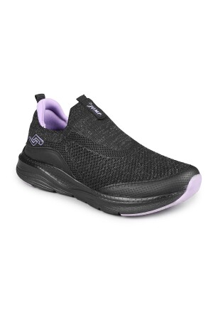 27381 Slip-On Siyah - Lila Kadın Sneaker Günlük Spor Ayakkabı - 6