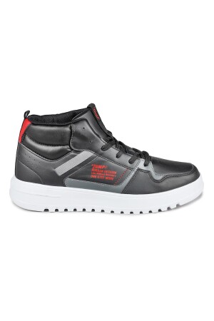 27430 Yüksek Bilekli Siyah - Beyaz Erkek Sneaker Günlük Spor Ayakkabı - Jump
