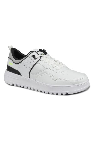 27762 Beyaz - Siyah Erkek Sneaker Günlük Spor Ayakkabı - 6