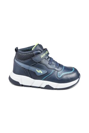 27824 Cırtlı Yüksek Bilekli Lacivert - Mavi Üniseks Çocuk Sneaker Günlük Spor Ayakkabı - Jump