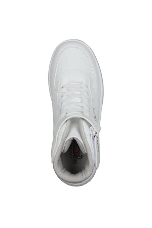 27834 Cırtlı Yüksek Bilekli Beyaz Üniseks Çocuk Sneaker Günlük Spor Ayakkabı - 7