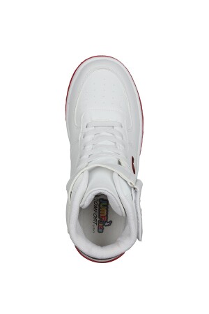 27834 Cırtlı Yüksek Bilekli Beyaz - Kırmızı Üniseks Çocuk Sneaker Günlük Spor Ayakkabı - 7