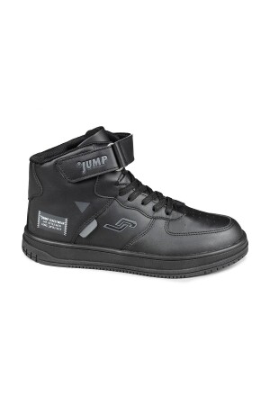 27834 Cırtlı Yüksek Bilekli Siyah Üniseks Çocuk Sneaker Günlük Spor Ayakkabı 