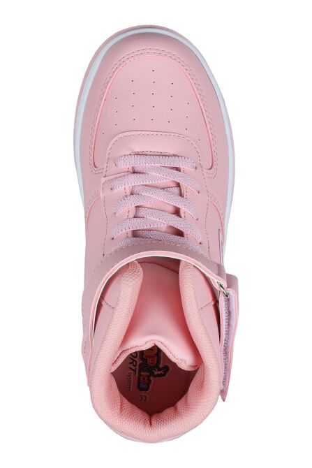 27835 Cırtlı Yüksek Bilekli Pembe Kız Çocuk Sneaker Günlük Spor Ayakkabı - 3