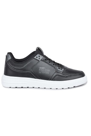 27952 Siyah - Beyaz Erkek Sneaker Günlük Spor Ayakkabı - Jump