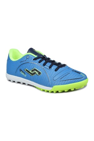 28006 İndigo Mavi - Neon Yeşil Halı Saha Krampon Futbol Ayakkabısı - Jump (1)