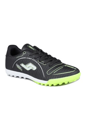 28006 Siyah - Neon Yeşil Halı Saha Krampon Futbol Ayakkabısı - Jump (1)