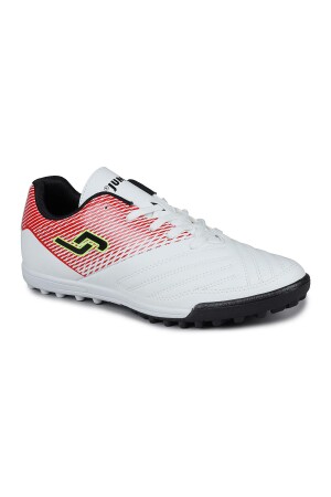 28034 Beyaz - Kırmızı Halı Saha Krampon Futbol Ayakkabısı - Jump (1)