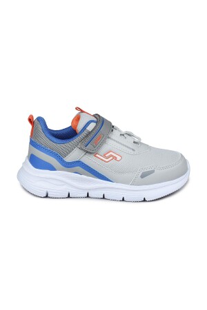 28101 Cırtlı Gri - Mavi Üniseks Çocuk Sneaker Günlük Spor Ayakkabı - Jump