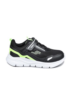 28101 Cırtlı Siyah - Beyaz Üniseks Çocuk Sneaker Günlük Spor Ayakkabı - Jump