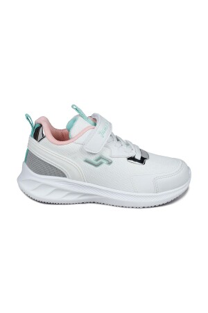 28106 Cırtlı Beyaz - Somon Kız Çocuk Sneaker Günlük Spor Ayakkabı - Jump