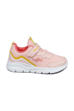 28102 Cırtlı Somon Pembe - Sarı Kız Çocuk Sneaker Günlük Spor Ayakkabı - Jump