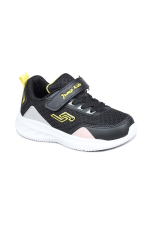 28110 Cırtlı Siyah Kız Çocuk Sneaker Günlük Spor Ayakkabı - Jump (1)