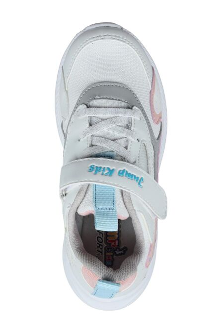 28121 Cırtlı Beyaz - Somon Pembe Kız Çocuk Sneaker Günlük Spor Ayakkabı - 3