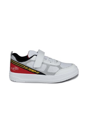 28128 Cırtlı Beyaz - Kırmızı Üniseks Çocuk Sneaker Günlük Spor Ayakkabı - Jump