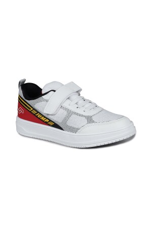 28128 Cırtlı Beyaz - Kırmızı Üniseks Çocuk Sneaker Günlük Spor Ayakkabı - Jump (1)