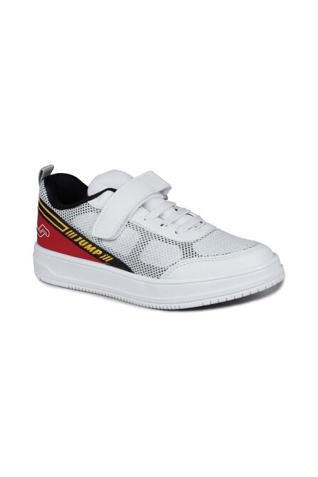 28128 Cırtlı Beyaz - Kırmızı Üniseks Çocuk Sneaker Günlük Spor Ayakkabı - 2