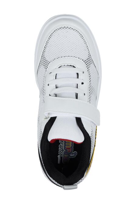 28128 Cırtlı Beyaz - Kırmızı Üniseks Çocuk Sneaker Günlük Spor Ayakkabı - 3