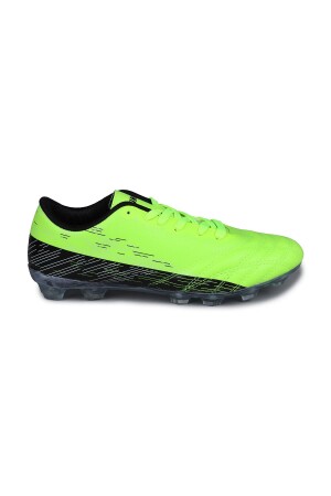 28221 Neon Yeşil - Siyah Çim Halı Saha Krampon Futbol Ayakkabısı - Jump