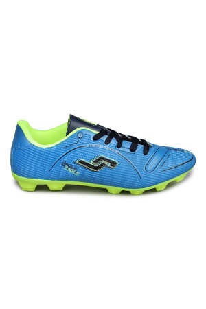 28223 Mavi - Neon Yeşil Çim Halı Saha Krampon Futbol Ayakkabısı - 1