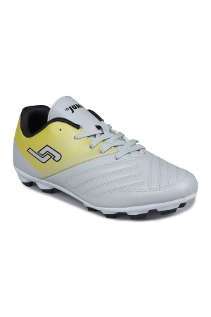 28224 Gri - Neon Sarı Çim - Halı Saha Krampon Futbol Ayakkabısı - Jump (1)