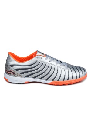28368 Gümüş Rengi - Siyah Halı Saha Krampon Futbol Ayakkabısı - Jump