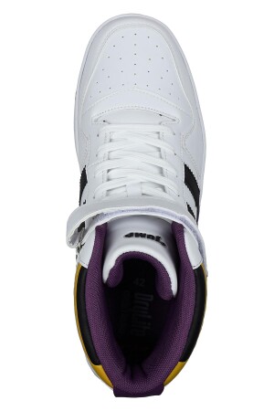 28504 Yüksek Bilekli Beyaz - Siyah Erkek Sneaker Günlük Spor Ayakkabı - 7