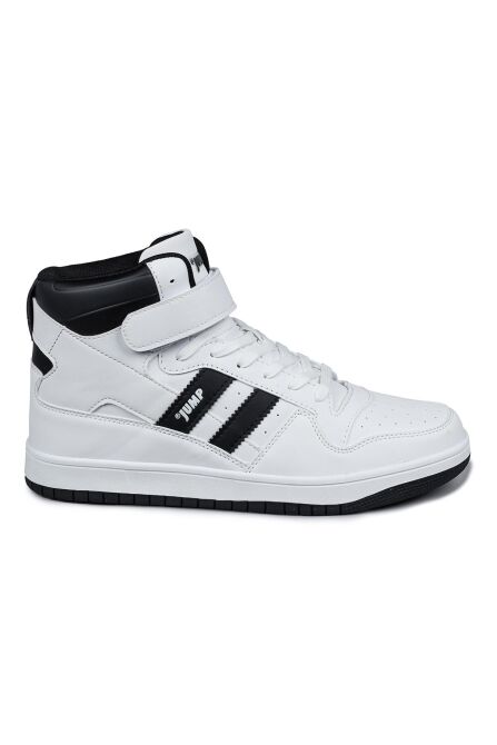 28504 Yüksek Bilekli Beyaz - Siyah Erkek Sneaker Günlük Spor Ayakkabı - 1