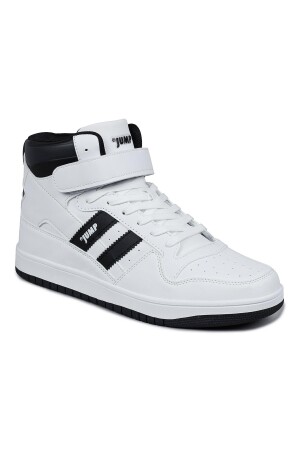 28504 Yüksek Bilekli Beyaz - Siyah Erkek Sneaker Günlük Spor Ayakkabı - 6
