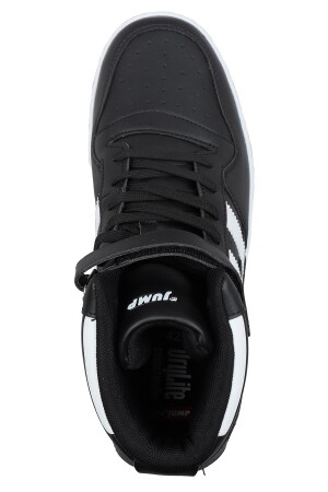 28504 Yüksek Bilekli Siyah - Beyaz Erkek Sneaker Günlük Spor Ayakkabı - 7