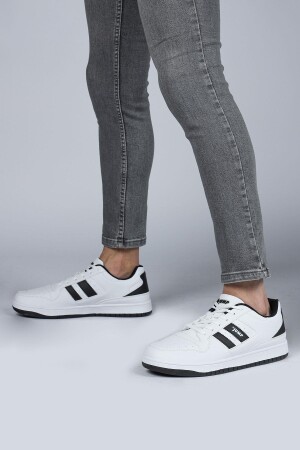 28505 Beyaz - Siyah Erkek Sneaker Günlük Spor Ayakkabı - 3