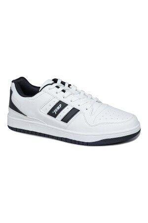 28505 Beyaz - Siyah Erkek Sneaker Günlük Spor Ayakkabı - 6