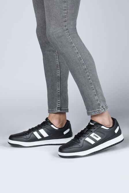 28505 Siyah - Beyaz Erkek Sneaker Günlük Spor Ayakkabı - 2