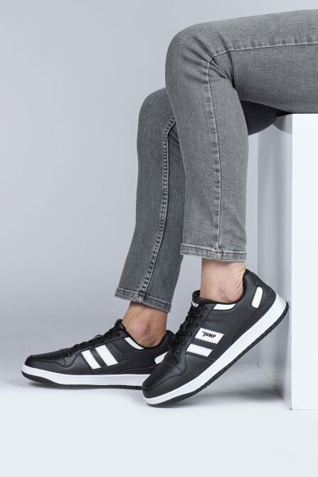28505 Siyah - Beyaz Erkek Sneaker Günlük Spor Ayakkabı - 4