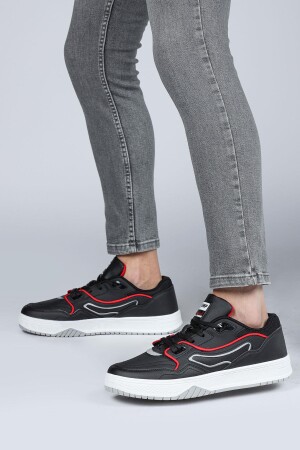 28520 Siyah - Beyaz Erkek Sneaker Günlük Spor Ayakkabı - 2
