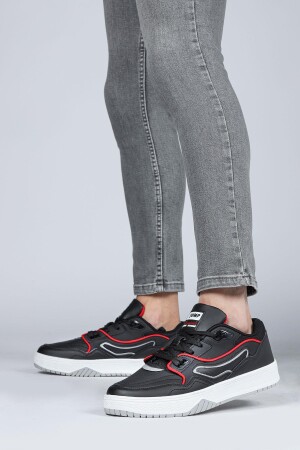 28520 Siyah - Beyaz Erkek Sneaker Günlük Spor Ayakkabı - 3