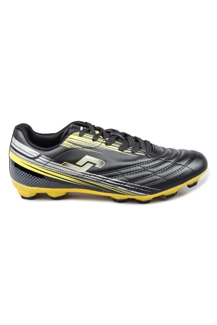 28593 Siyah - Neon Sarı Çim Halı Saha Krampon Futbol Ayakkabısı - 1