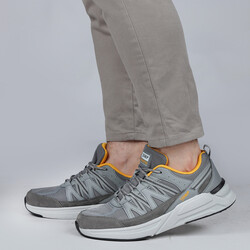 28595 Gri - Sarı Erkek Yürüyüş Koşu Spor Ayakkabı - Jump (1)