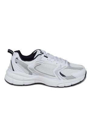 28627 Beyaz - Lacivert Erkek Sneaker Günlük Spor Ayakkabı 