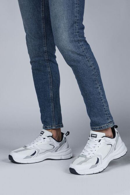 28627 Beyaz - Lacivert Erkek Sneaker Günlük Spor Ayakkabı - 3