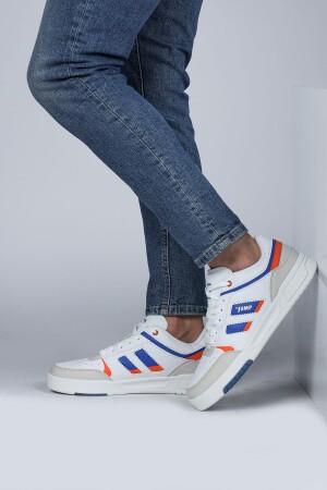 28693 Beyaz - Mavi Erkek Sneaker Günlük Spor Ayakkabı - 5